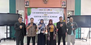 Foto bersama pada kegiatan asesmen kompetensi Editor Jurnal Ilmiah LSP PII bersama LPPM Unsoed, 29 Oktober 2026.